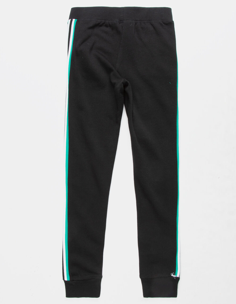 FULL TILT Side Stripe Black Girls Jogger Pants image number 1