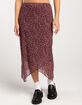 RSQ Womens Low Rise Asymmetrical Mesh Midi Skirt image number 2