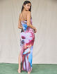 WEST OF MELROSE Printed Mesh Womens Tube Maxi Dress image number 3