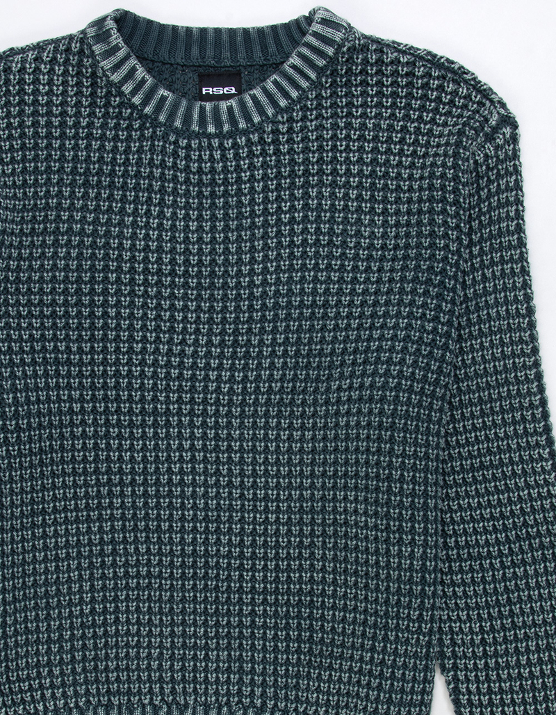 RSQ Mens Washed Waffle Sweater image number 2