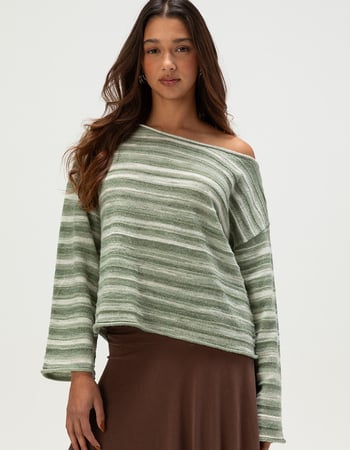 RHYTHM Baklava Womens Off The Shoulder Sweater Primary Image