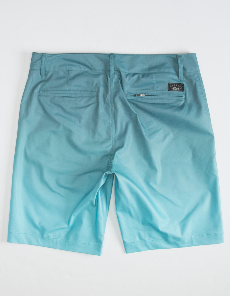 NITROUS BLACK Fade O Mens Teal Blue Hybrid Shorts image number 1