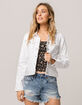 IVY & MAIN Ripped White Womens Denim Jacket image number 1
