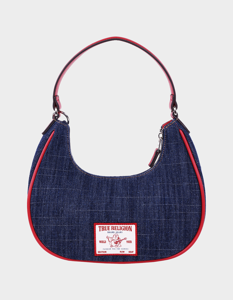 TRUE RELIGION Wing Motif Denim Hobo Bag image number 3