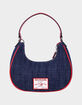 TRUE RELIGION Wing Motif Denim Hobo Bag image number 4