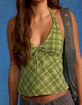 FULL TILT Womens Plaid Halter Top image number 7