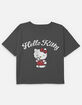 HELLO KITTY Smile Girls Crop Tee image number 1