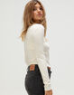 RSQ Womens Button Front Lace Trim Top image number 3