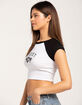 ROXY College Womens Crop Raglan Tee image number 2