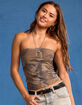 FULL TILT Womens Camo Tube Top image number 1