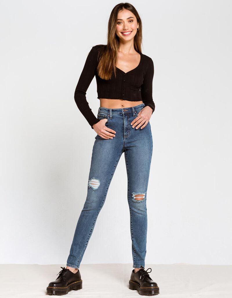 RSQ Curvy Womens High Rise Skinny Jeans - MEWSH - 373944825
