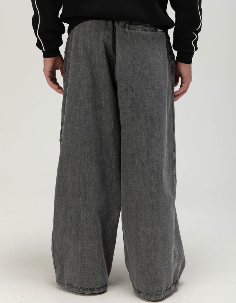 RUSTY Slub Mens Extra Baggy Elastic Waist Jeans image number 2