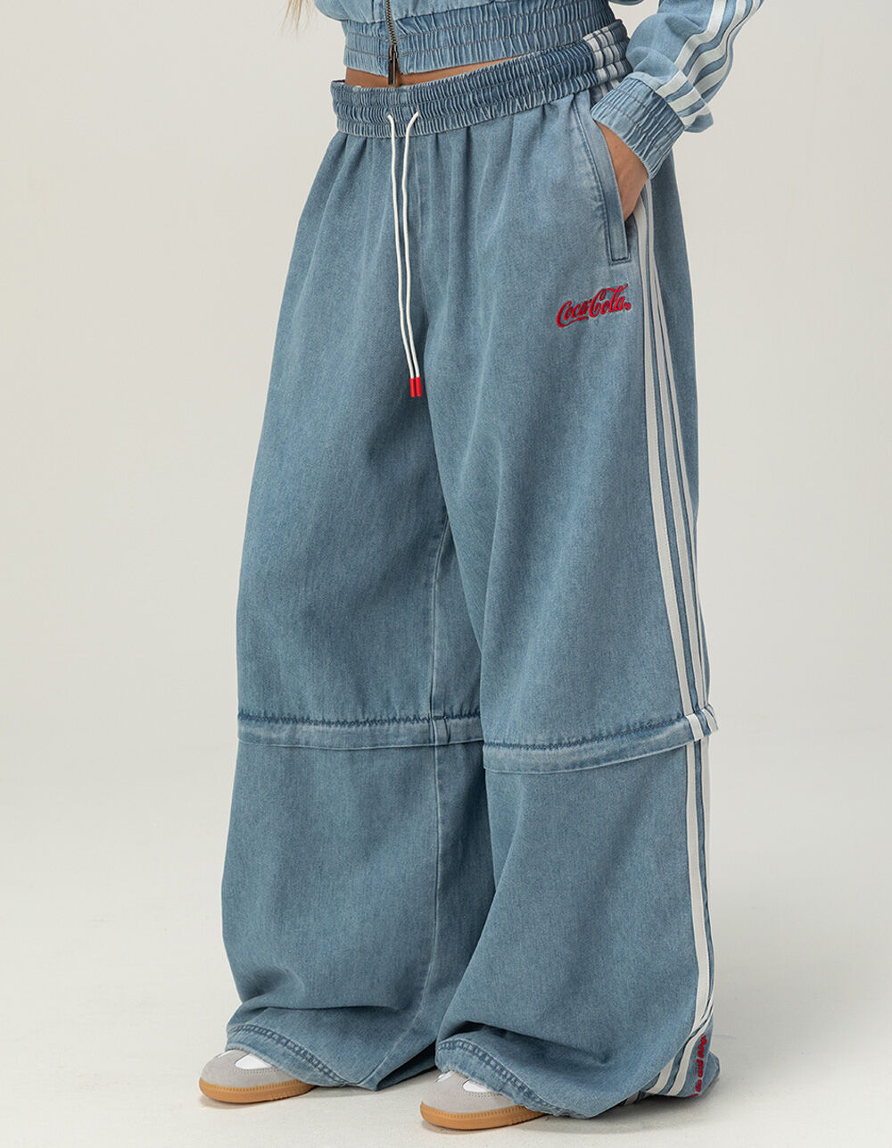 ADIDAS x Coca-Cola Firebird Womens Track Pants - LIGHT BLUE - M