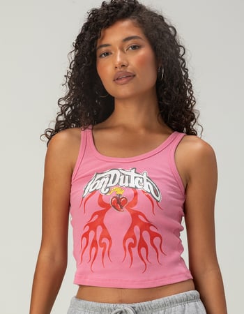 VON DUTCH Flame Heart Womens Tank Top Primary Image
