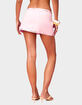 EDIKTED Barbie&trade; Linen Look Wrap Mini Skirt image number 3