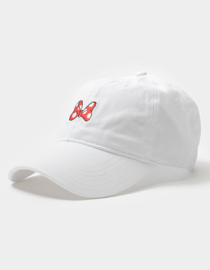 Minnie Mouse Bow Womens White Hat image number 0