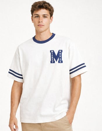 RSQ Disney Mickey Mouse Jersey Mens Boxy Tee Alternative Image