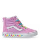 VANS Rainbow Lace Sk8-Hi Zip Girls Shoes image number 2