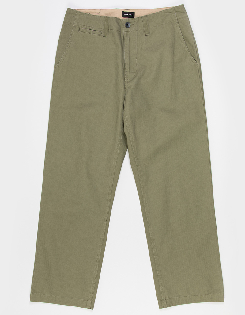 BRIXTON Surplus Herringbone Mens Relaxed Pants OLIVE Tillys