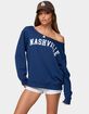 EDIKTED Nashville Oversized Wide Neck Sweatshirt image number 1