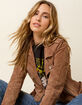 BLANK NYC Womens Suede Moto Jacket image number 1