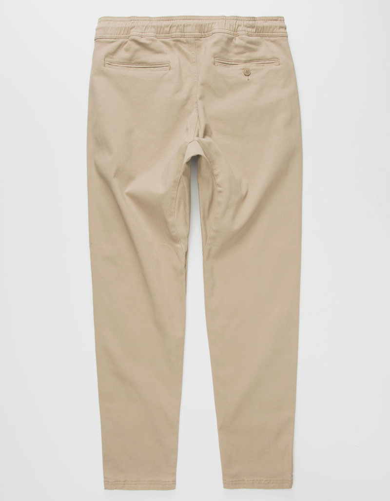 CHARLES AND A HALF Dark Khaki Mens Chino Jogger Pants image number 5