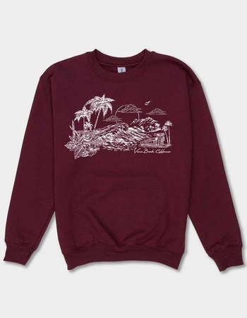VENICE BEACH Sunset Distressed Unisex Kids Crewneck Sweatshirt Primary Image