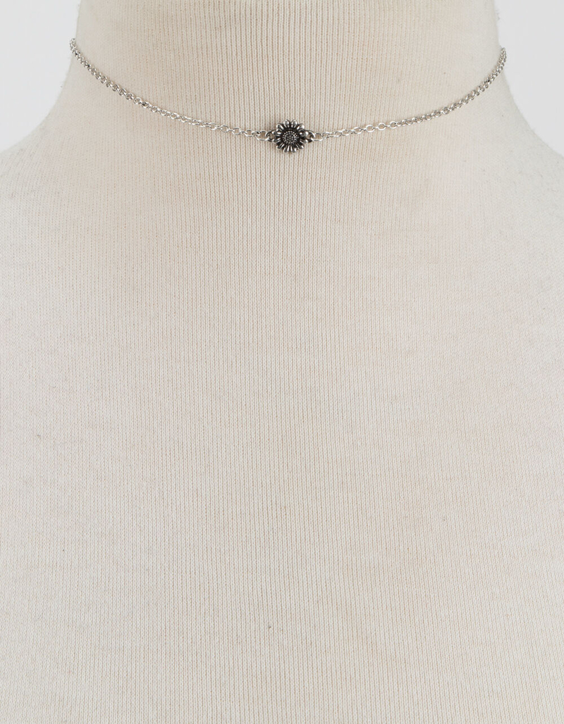 FULL TILT Sunflower Chain Choker Necklaces image number 1