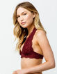 FULL TILT Haley Lace Wine Bralette image number 2