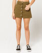 SKY AND SPARROW Button Front Mini Skirt image number 2