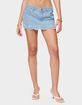 EDIKTED Eyelet Scallop Denim Mini Skort image number 1