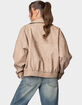 EDIKTED Mori Oversized Faux Leather Jacket image number 4