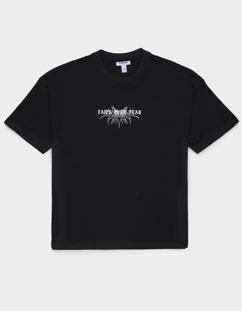 RSQ Mens Faith Over Fear Oversized Tee image number 1