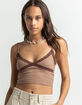 FULL TILT Lace Trim Womens Cami image number 3