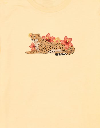CHEETAH Flowers Unisex Kids Tee Alternative Image