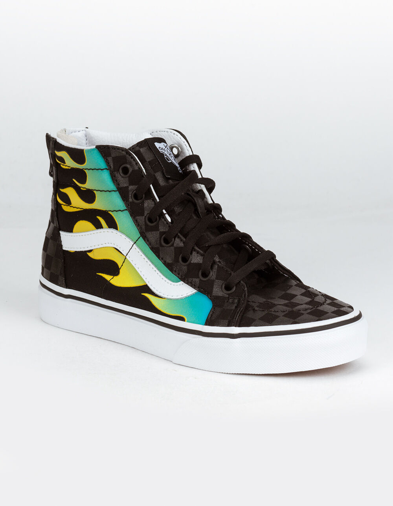 VANS Glow Flame Sk8-Hi Zip Juniors Shoes image number 1