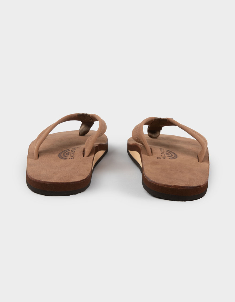 RAINBOW Single Layer Luxury Mens Leather Flip Flops image number 3