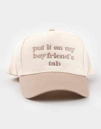 Put It On My Boyfriend's Tab Womens Snapback Hat Alternative Image