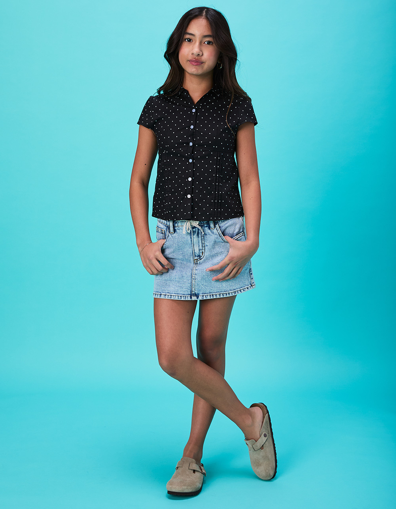 FULL TILT Girls Button Front Top image number 5