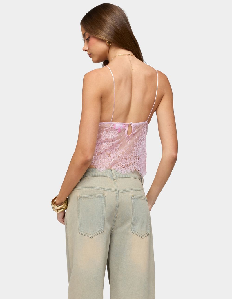EDIKTED Ottilie Lace & Satin Effect Top image number 2