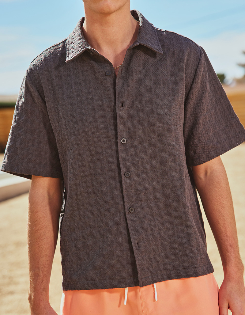 RSQ Mens Textured Button Up Shirt  image number 3