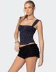 EDIKTED Marcella Wide Strap Mesh Corset image number 3