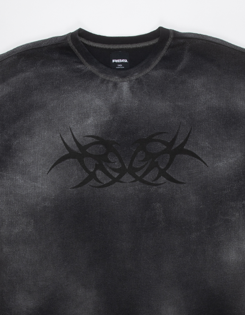 RSQ Mens Textured Baggy Crop Tee image number 4