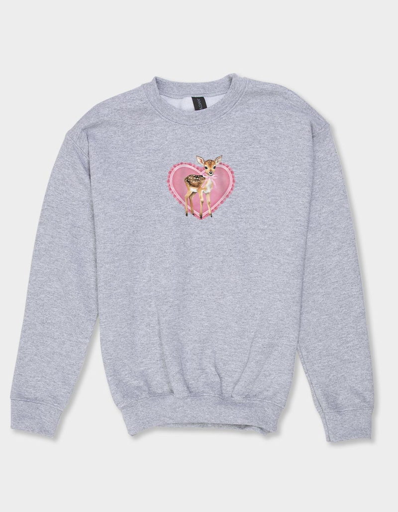 DEER Heart Unisex Kids Crewneck Sweatshirt image number 0