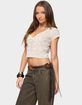 EDIKTED Kristal Twist Front V-Neck Top image number 2