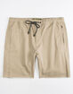 CRASH Twill Khaki Mens Jogger Shorts image number 1