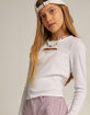 FULL TILT Keyhole Rib Girls Top image number 1