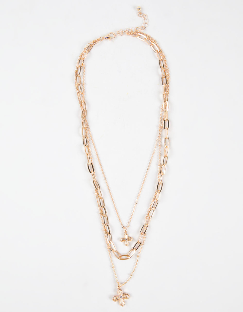 FULL TILT Layered Chain/Cross Necklace image number 0