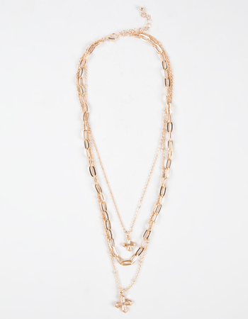 FULL TILT Layered Chain/Cross Necklace Primary Image