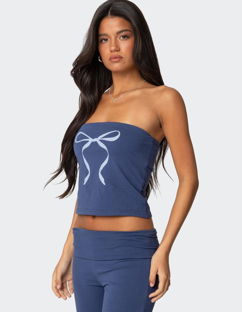 EDIKTED Aiyana Bow Built In Bra Tube Top image number 2